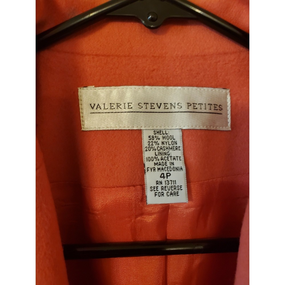 Valerie Stevens Women's Hot Pink Blazer Shoulder Pads Size 4P